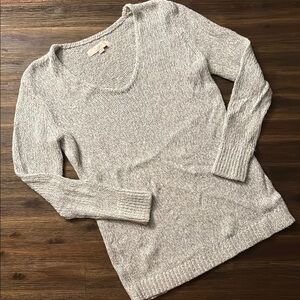 Loft Grey/Blue/Green Heather Long Sleeve Sweater Small